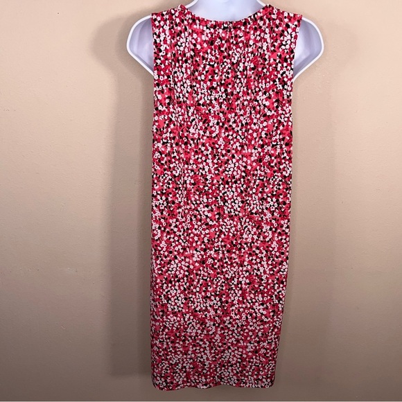 Medium MICHAEL Michael Kors Fuchsia Pink White Black Floral Dress Sleeveless - Picture 8 of 16